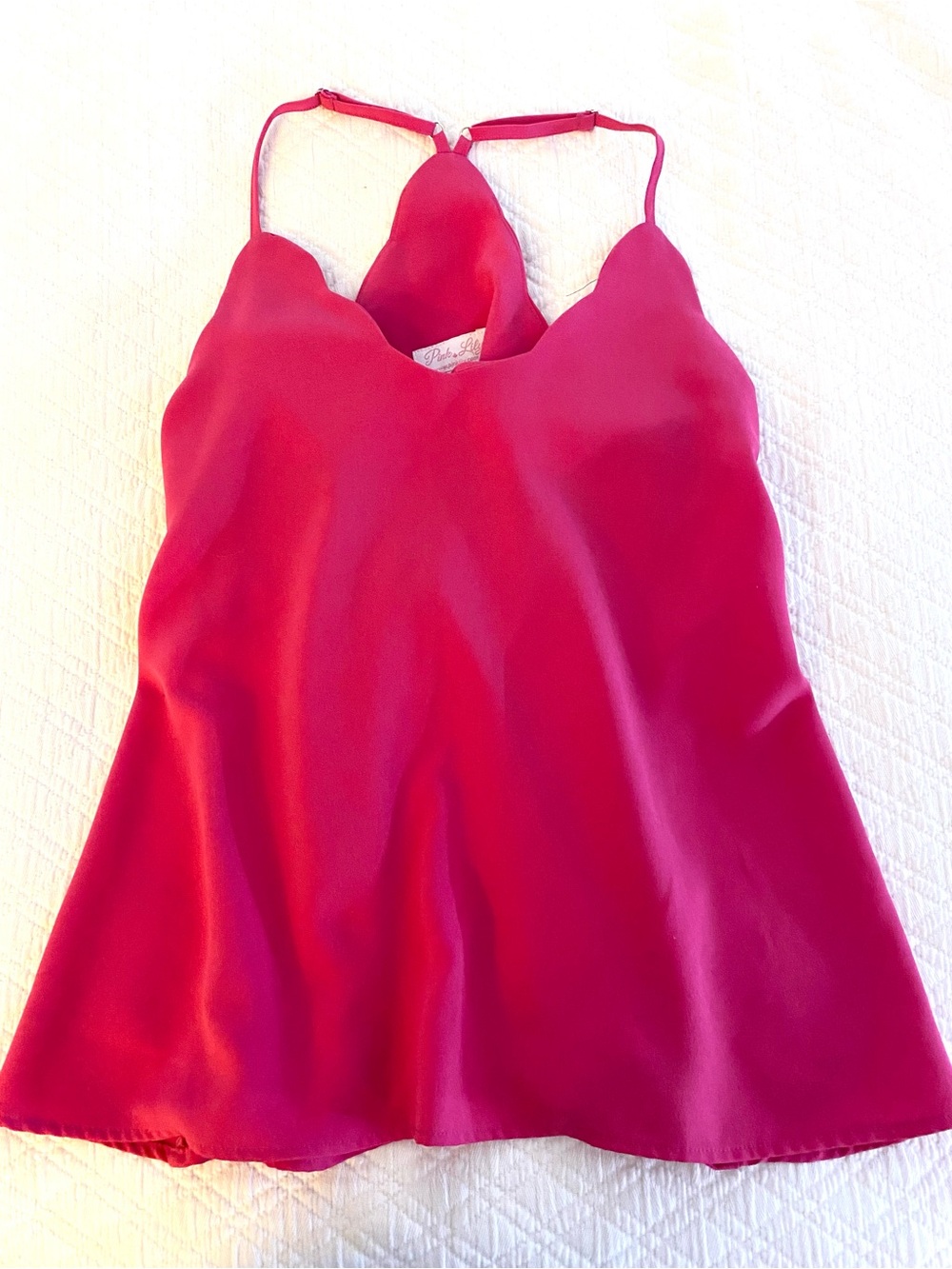 Pink Scalloped tank